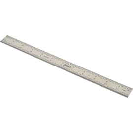 SPI 14-464-2 Rigid Spring Tempered Steel Rule with 4R Inch Graduations: 1" Wide x 12" Length