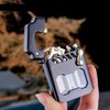 Mecha Metal Rocker Lighter, Retro Transparent Oil Tank Metal Rocker