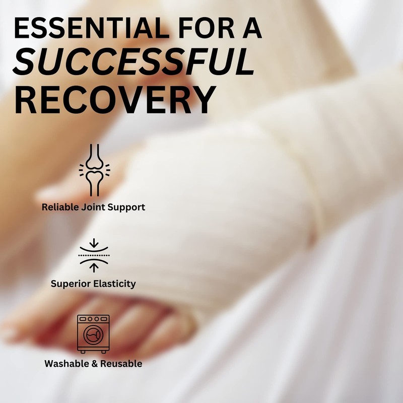 Vakly Elastic Bandage Wrap Rolls with Self-Closure [Pack of 10]
