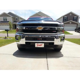 Mountains2Metal "Z-71" Edition Stainless Steel Powder Coated Black Bumper Grille Insert Compatible with 2015-2019 Chevy Silverado 2500 3500 HD M2M #400-40-2