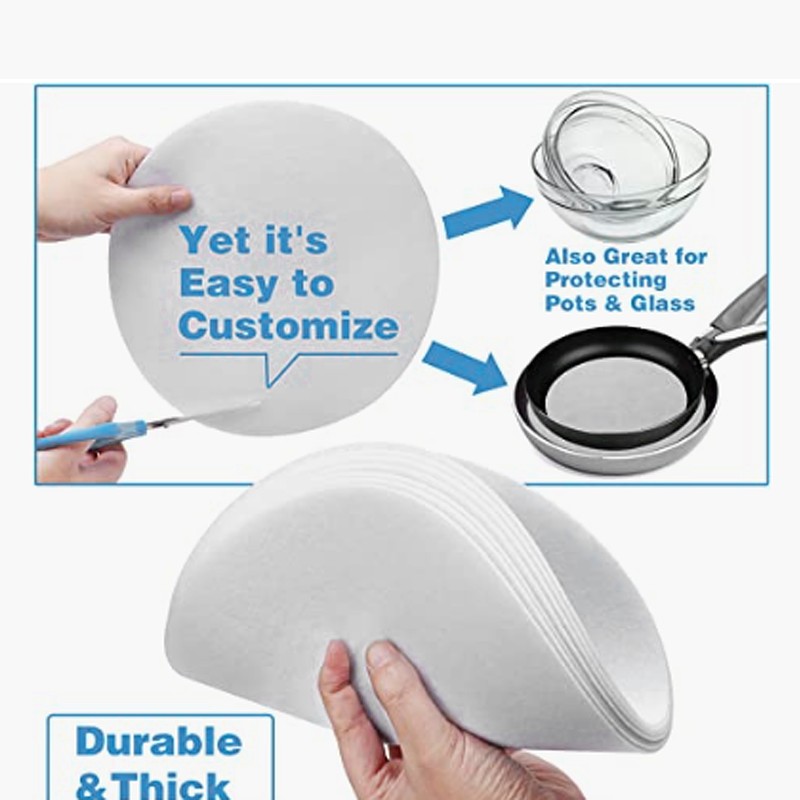 72 Pcs Felt Plate Dividers White Thick Soft Washable Reusable