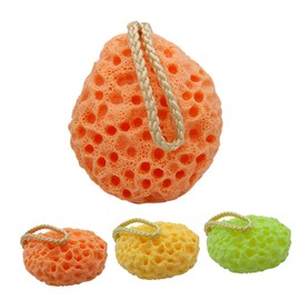 Ipetboom Sponge Body Bath Shower Orange Cleansing Puff for Face Body Sponge for Gentle Exfoliation Promotes for Daily Use
