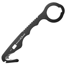 Benchmade - Hook Safety Cutter and O2 Wrench for Rescue and Tactical Use with Black 440C Handle (8 BLKWMED)