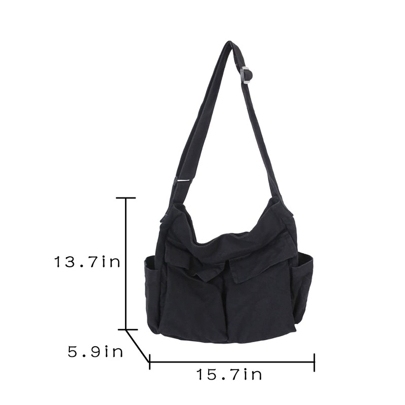 Canvas Tote Bag For Women Messenger Crossbody Bag Shoulder Bag