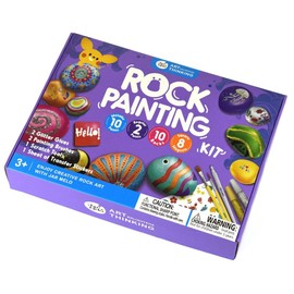 Jar Melo Rock Painting Craft Kit – Metallic Paints & Glitter Glue Set for Kids’ Creative Art Projects
