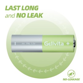 Gelivita AA Lithium Battery 8 Pack, 1.5V Long-lasing Lithium Iron Battery Double A Lithium Batteries AA for Blink Security Camera System, Trail Camera, Game Camera, Flashlight【Non-Rechargeable】