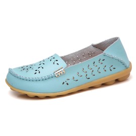 VenusCelia Zapatos de barco cómodos para caminar para mujer, Aqua(recorte), 10.5 US