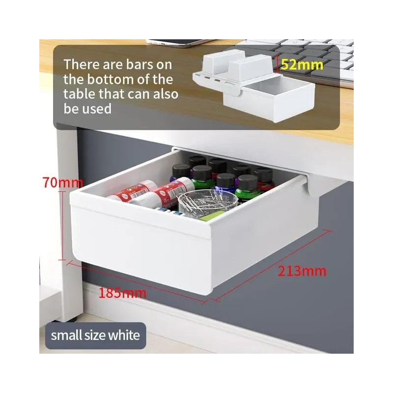 Closiq Desk Drawer Organizer – Self Adhesive Hidden Compartments for