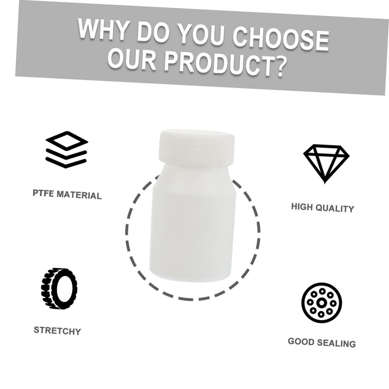 ULTECHNOVO Chemical Reagent Bottle Wide Mouth Ptfe Sample Container for