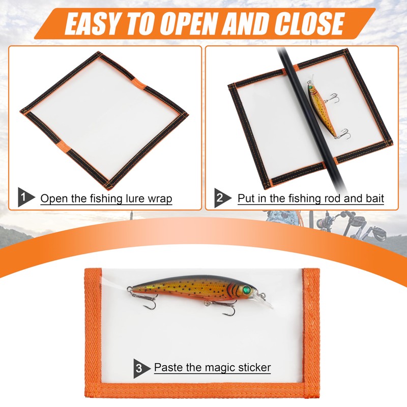 Fishing Lure Wraps, 10pcs Fishing Bait Covers Durable PVC Lure