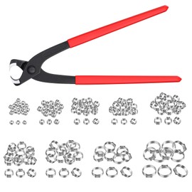 Single Ear Hose Clamp Crimper Hose Clamps 130 Pieces 6-21 mm Hose Pipe Clamps Clamp Rings Hose Clamp Set Tool Kit