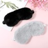WY LIGHTING LEVEL 2 Pcs Plush Eye Mask Soft Sleeping