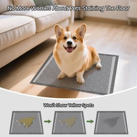 DOGGO DOUG Charcoal Puppy Pads 100 Counts,22"x22" Dog Pee Pads Small Disposable Activated Carbon Super Absorbent Full Edge-Wrapping Pee Pads Odor-Control Training Pads for Doggie Cats Rabbits