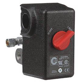 Condor USA, INC Air Compressor Pressure Switch; Range: 20 to 105 psi, Port Type: (4) Port, 1/4" FNPT