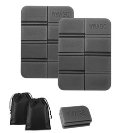 Hiking Camping Outdoor Foam Sit Mat 2Pcs, Folding Portable XPE Sitting Mat for Outdoor Playground Garden Stadium Hunting Camping Hiking Picnic (Black 2 Pcs)