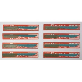 S. Doll (Qty 8) Vintage Japanese SDoll 5” OAL All Metal Simple Shaving Razor