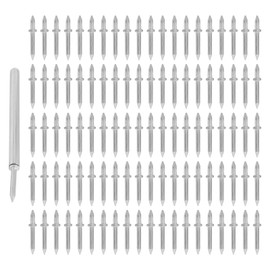 Zorfeter 100 PSC Double-Head Seamless Nails, Bonus 1PCS Sleeve Tools Non Marking Nails Invisible Screws, Specific Sleeve Tool for Installing Baseboards/Home Improvement