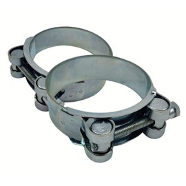 DOJA Industrial Joint Bolt Clamp, 60-63 mm Diameter, Pack of 5, Metal T-Bolt Pipe Clamps, Hose Clamps, Hose Clamps, Hose Clamp, Exhaust Clamp, Hose Clamp, Ear Clamps