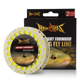 HERCULES Fly Fishing Line Floating Weight Forward Fly Line with Double Welded Loop, Fluorescent Yellow, WF3F 90FT