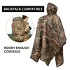 Fousam Rain Poncho, Military Tactical Poncho Camo Multi Use Waterproof,