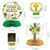 12 God Bless Party Honeycomb Baptism Table Centerpieces Peace Pigeon