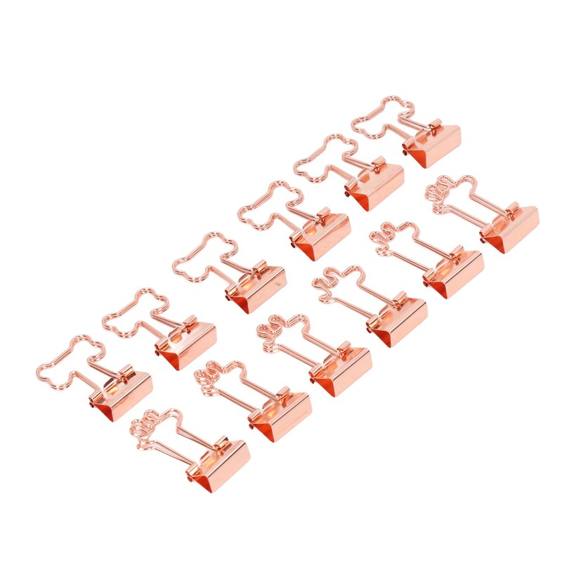 30 Pcs Binder Clips Powerful Clamping Force Deer Bone Shapes