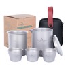 iBasingo 400ml Titanium Tea Maker and 3 Tea Cups Set