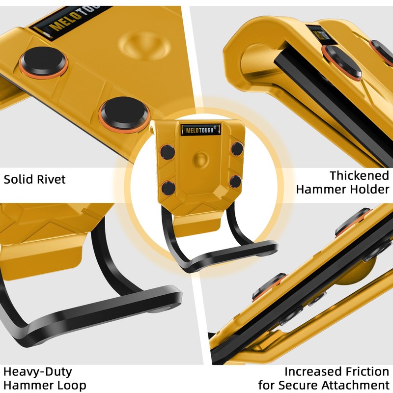 MELOTOUGH Hammer Holder for Tool Belt, Hammer Holster, Hammer Loop,