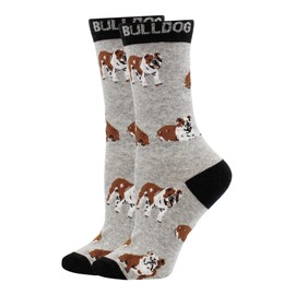WHD Bulldog Socks (Gray/Black, Medium)
