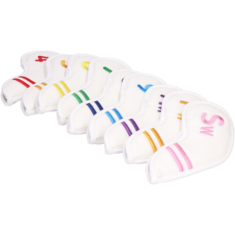 Golf Iron Cover Leather Golf Iron Head Covers Headcover Colorful