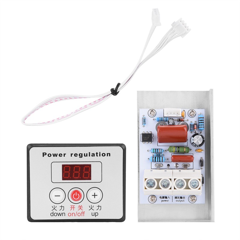 10000W SCR Digital Voltage Regulator Speed Control Dimmer Thermostat AC