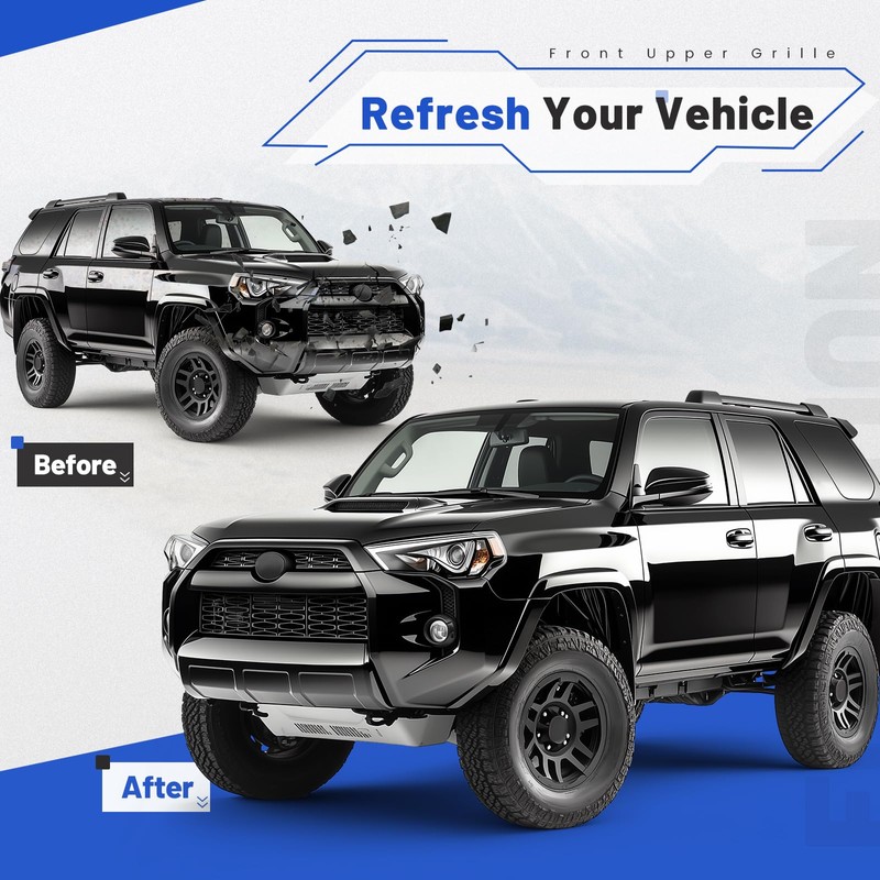 JMTAAT Front Upper Grille Compatible with 2014-2019 Toyota 4Runner Replacement