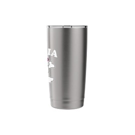 Amelia First Name Design: Pirate Flag and Hair Bow Stainless Steel Insulated Tumbler