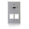 C2G/Cables to Go 60160 SG HDMI 2 Keystones Aluminum Wall