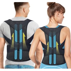 Corrector de postura de espalda para mujeres y hombres, apoyo lumbar, apoyo para la postura del hombro para mejorar la postura y aliviar el dolor de  