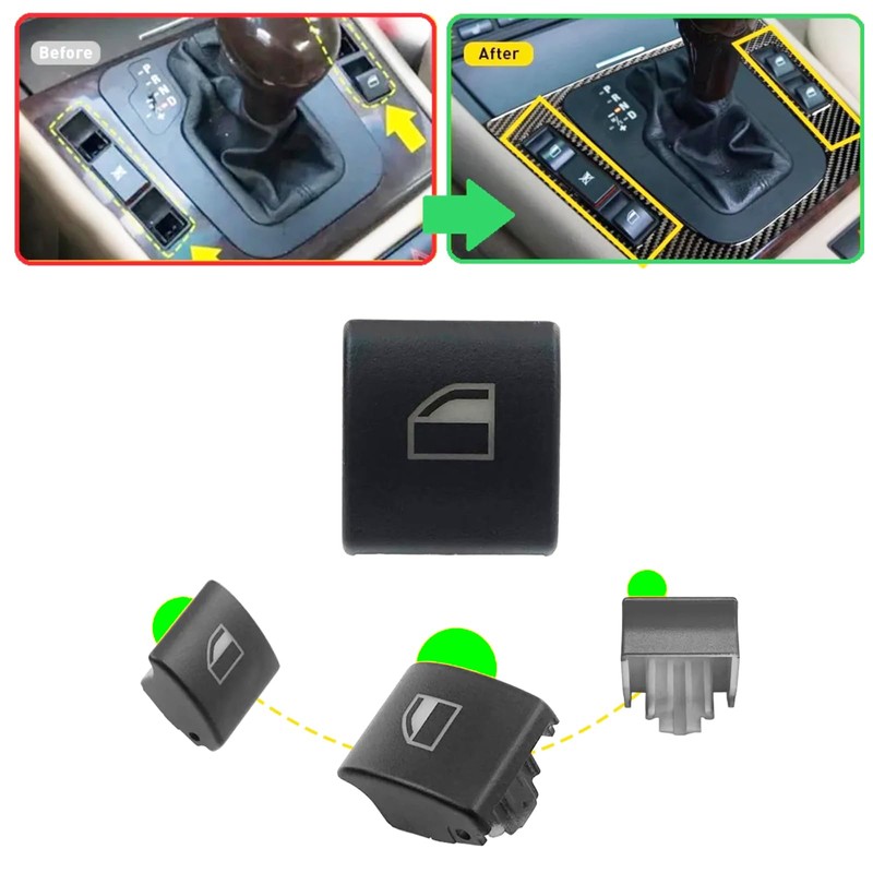 Twowinds - Covers for Electric Window Control Power Switch Buttons