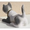 Bobble Head Figure Cat Light Grey Large Lying Down with
