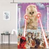 MERCHR Funny Alien Kitten cat Shower Curtain, UFO on The