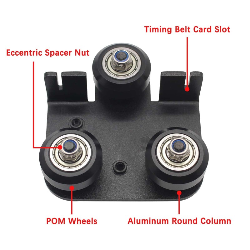 Assembled Big V Slot Gantry Plate, POM Wheels Set with