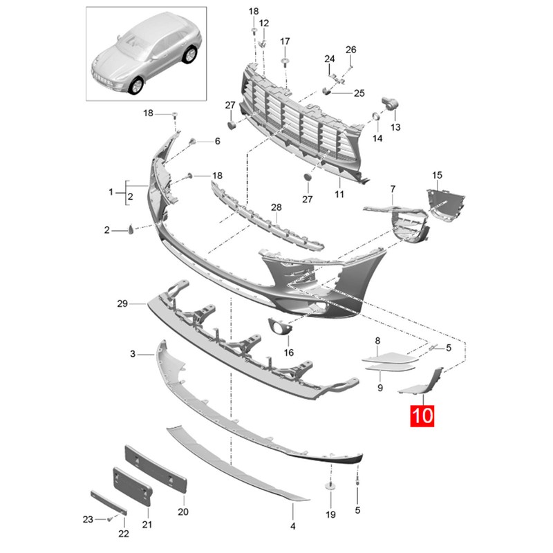 Front Bumper Grille Side Cover Durable Fog Lamp Frame Trim