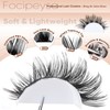 Focipeysa Wispy Lash Clusters Natural Clusters Lashes Wispy Individual Lashes