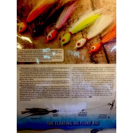 Unbranded FLOATING JIGS, 6,  4/0  HOOK, ASSORTED COLORS, FLUKE CANDY