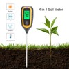 4 In 1 LCD Moisture Temperature Sunlight PH Tester Meter