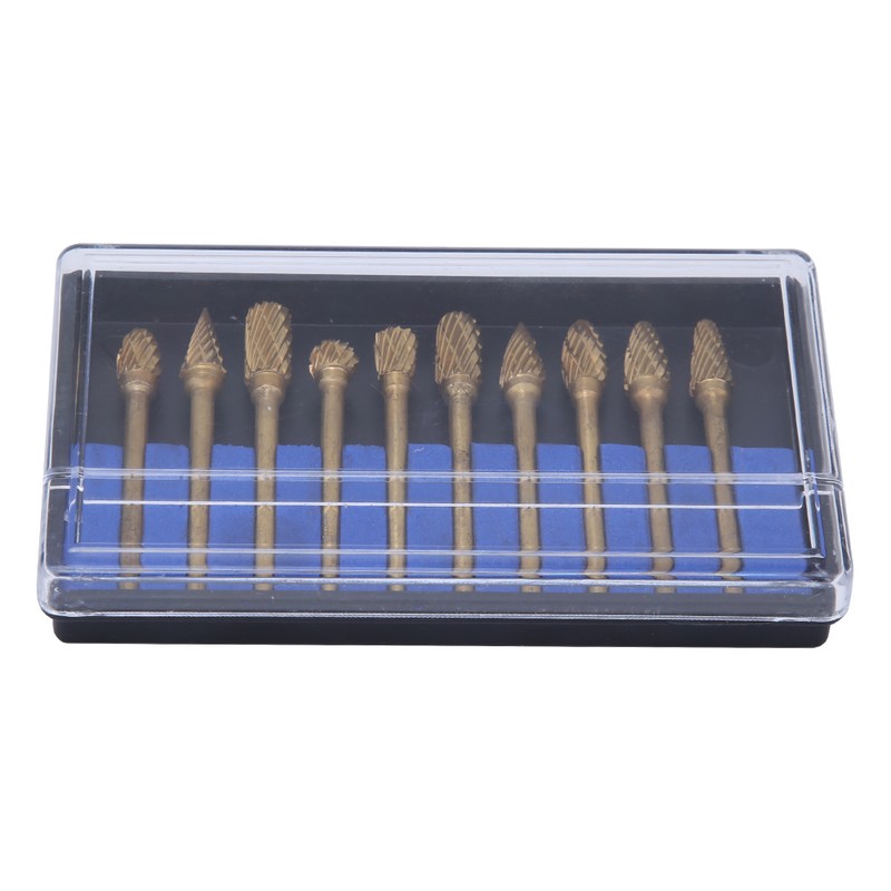 10Pcs Grinding Heads Carbide Tungsten Steel Woodworking Carving Abrasive Rotating