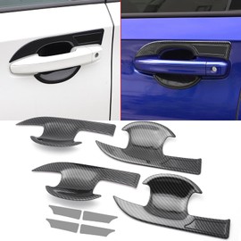Xotic Tech Exterior Door Handle Bowl Cover Trim, Carbon Fiber Pattern, Compatible with Honda Accord 10th Gen 2018-2022