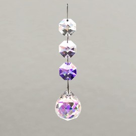 New Suncatcher 3 Rows 20mm Ball Color (Aurora) (Violet)