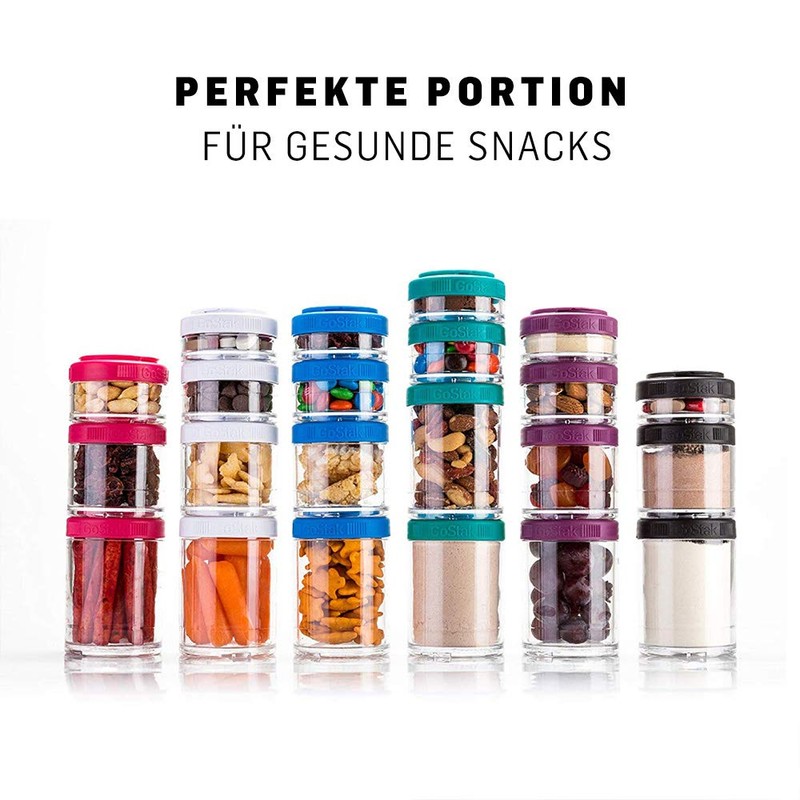 BlenderBottle GoStak container for storing protein powder vitamins and more