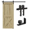 CCJH 6FT/72inch Sliding Barn Door Hardware Kit for Single Door