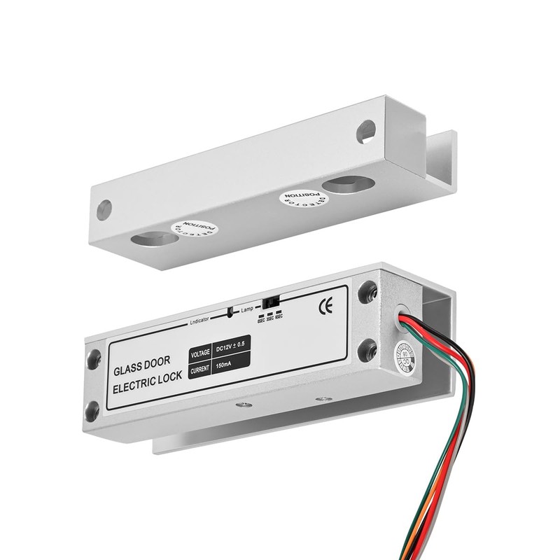 Electric Drop Bolt Lock Left Open for Frameless Glass Doors