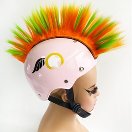 Lecherri Mohawk for Helmet Decoration Helmet Hawk Accessories 1PC for Motorcycle Bicycle Ski Hair Patches Reusable Design(Helmet Not Included)